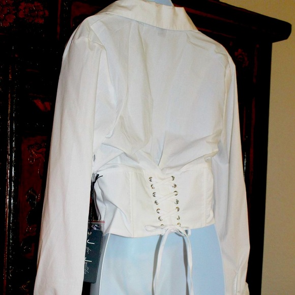 NEW* J For Justify White Crop/Bustier/Blouse - Picture 4 of 6